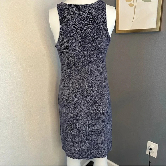 Athleta Santorini Thera Dress Navy Blue White Printed Sleeveless Casual Size Med - Picture 5 of 11